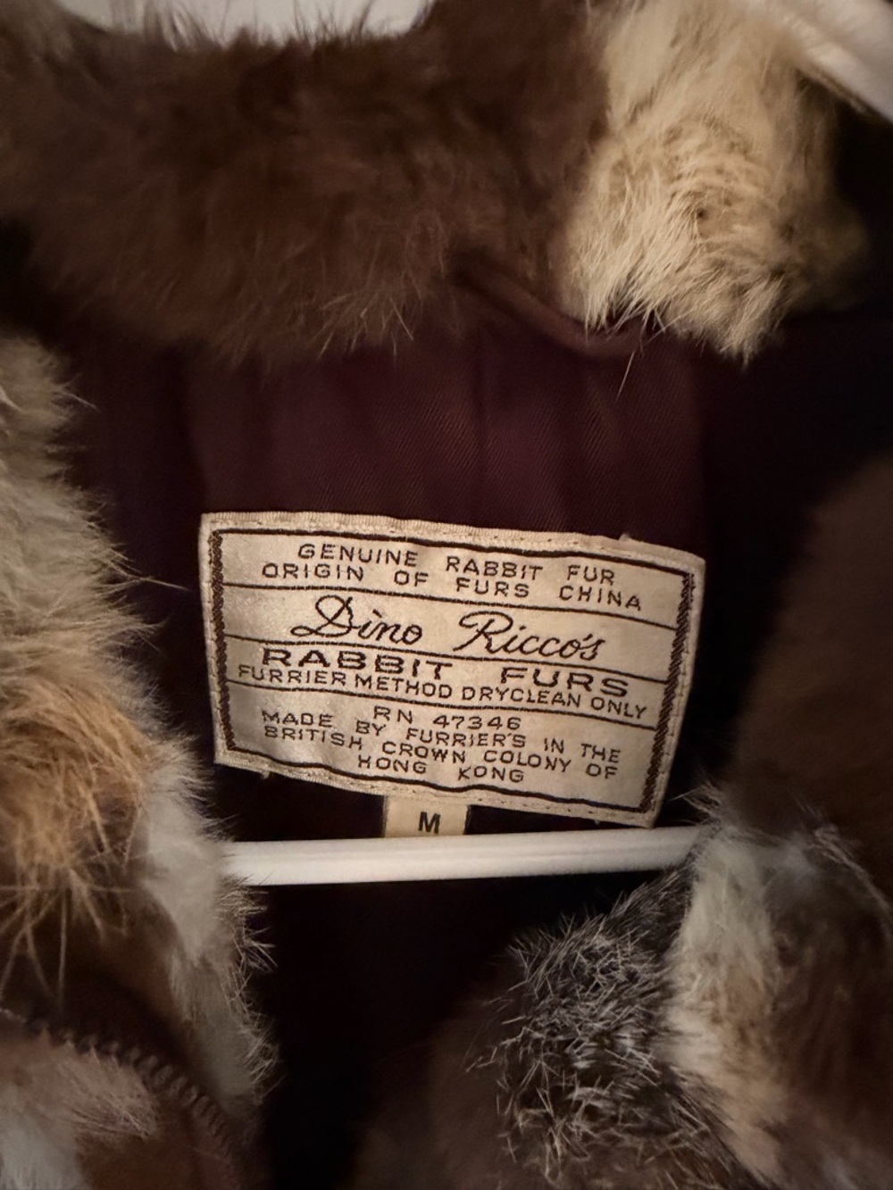 Dino Ricco’s Rabbit Fur Jacket MEDIUM - Picture 2 of 3